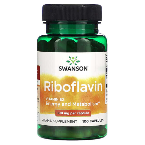 2fe2a544-c3b5-460e-a06b-88e23c9f0079.png Riboflavina Vitamina B2 100mg - 100 caps / Swanson - Imagen 1
