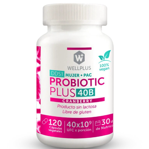 cf9f3876-12c6-4618-9101-98c4f9843de1.png Probiotic Plus 40B Cranberry - 120 capsulas / WellPlus - Imagen 1