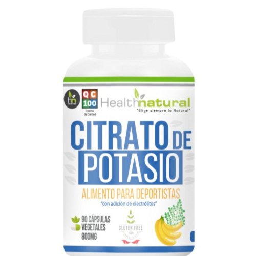 052e6afd-f226-4f1b-9066-196a667c9871.png Citrato de Potasio 800mg - 90 caps / Health Natural - Imagen 1
