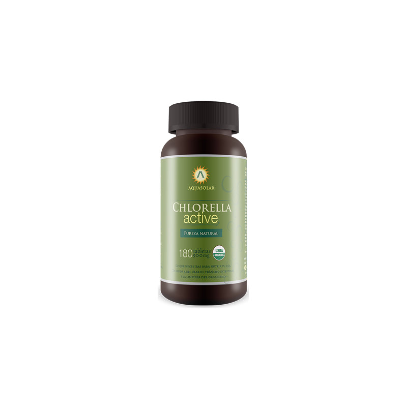16fa28ba-711e-11ea-8d93-0603130a05b8.png Chlorella Active 500mg - 180 tabs / Aquasolar - Imagen 1