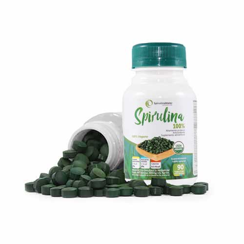 1aafb778-711e-11ea-8d93-0603130a05b8.jpg Spirulina 100% 90 tabletas / Spirulina Mater - Imagen 1