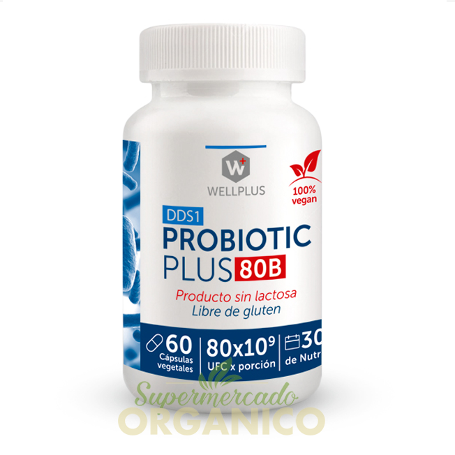 2abcf0dd-711f-11ea-8d93-0603130a05b8.png Probiotic Plus 80B - 60 Capsulas / WellPlus - Imagen 1