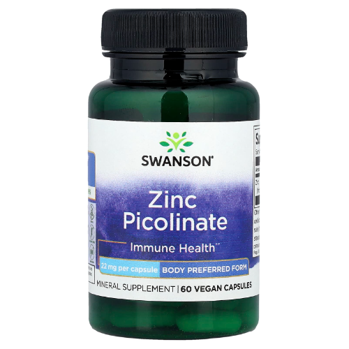 2b378eb3-6fc8-4ac3-96ef-7fa6667db5eb.png Picolinato de Zinc - 60 capsulas / Swanson - Imagen 1