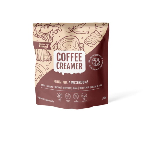372dbd3b-eb2b-4558-aaae-97e2ad083863.png Fungi Mix 7 Mushrooms Coffee Creamer - 180grs / New Pharma - Imagen 1