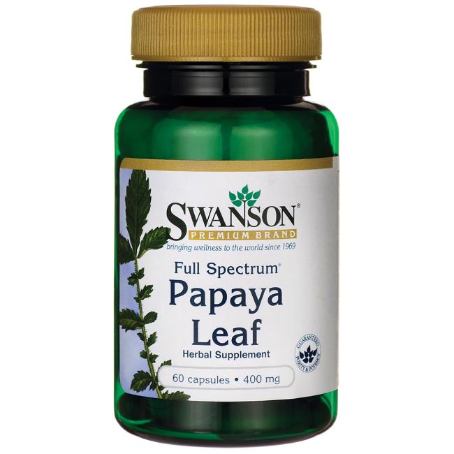 3fd22bd3-711e-11ea-8d93-0603130a05b8.jpg Papaya Leaf 60 Capsulas Swanson - Imagen 1