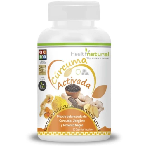 485e7219-c221-41e1-af42-83b618d2d00f.png Curcuma Activada con Pimienta 500mg - 60 caps / Health Natural - Imagen 1