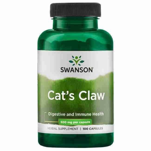 53224b08-472a-45be-85e8-8df89426d252.png Uña de Gato 500mg - 100 capsulas / Swanson - Imagen 1