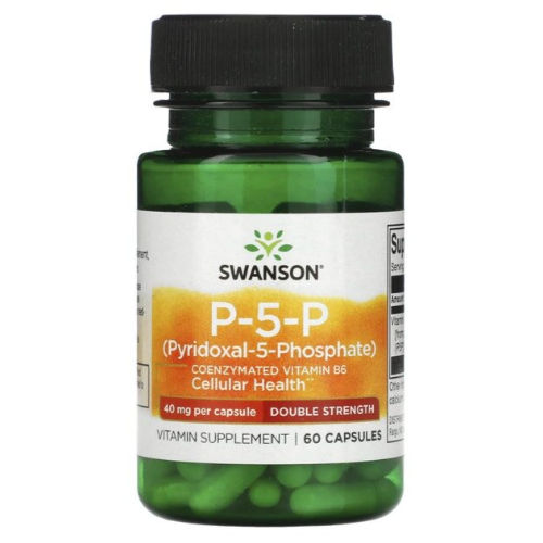 55e711d7-083f-4cea-829c-1cf9396d3d33.png P-5-P (Piridoxal-5-fosfato) Vitamina B6 40mg - 60 caps / Swanson - Imagen 1