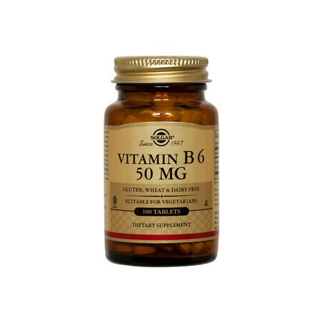 560e0e5e-b4e3-4a74-b642-fcf2ffa3521e.jpg Vitamina B6 - 100 capsulas / Solgar - Imagen 1