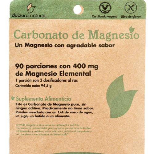 60331399-76aa-46a0-af3a-1c894e3137c6.png Carbonato de Magnesio 400mg - 104grs / Dulzura Natural - Imagen 1