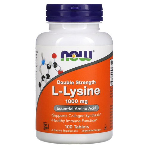 8d2938b9-e1e8-4b22-b679-559a9515c257.png L-Lysine 1000mg - 100 tabs / Now - Imagen 1