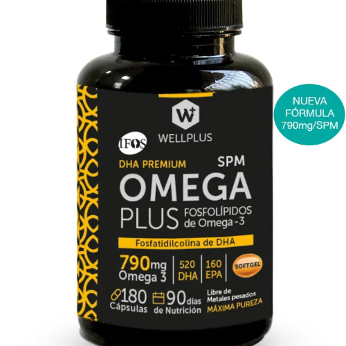 d0265e65-c42c-4297-9b03-93bab415f731.png OmegaPlus 790mg Fosfolipidos de Omega 3 - 180 caps / Wellplus - Imagen 1