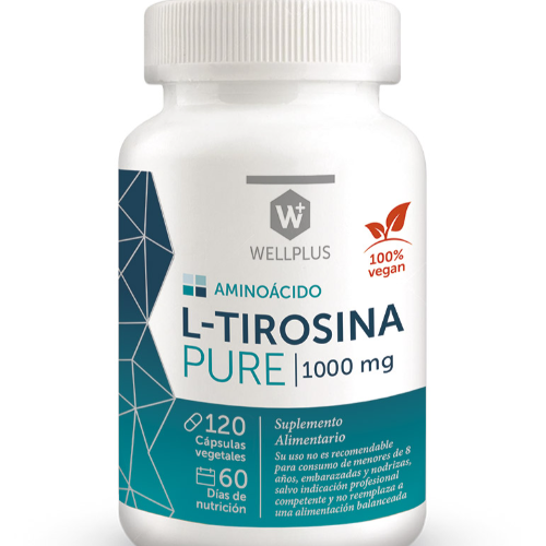 ed68f621-01d3-4e26-9dbe-79f994b7bdb3.png L-Tirosina Pure - 120 Capsulas / Wellplus - Imagen 1