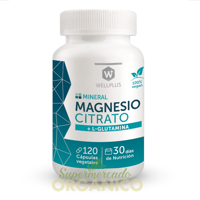 fabe2287-711f-11ea-8d93-0603130a05b8.png Magnesio Citrato (+ L-Glutamina) - 120 capsulas / Wellplus - Imagen 1