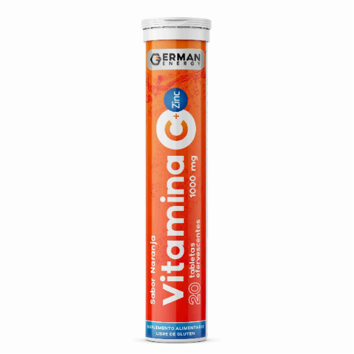 36b76dc3-817f-40b6-b242-47780e56a11c.png Vitamina C + Zinc Efervescente - 20 tabletas / German Energy - Imagen 1