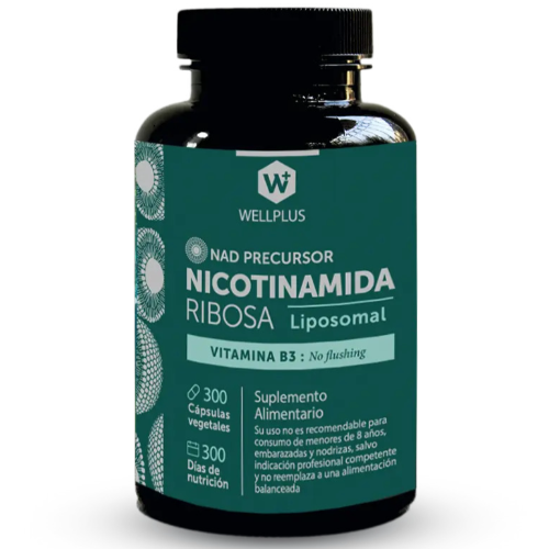 e316cb3e-2363-4090-83fd-770f092278bc.png Nicotinamida Ribosa Liposomal NAD - 300 caps / WellPlus - Imagen 1