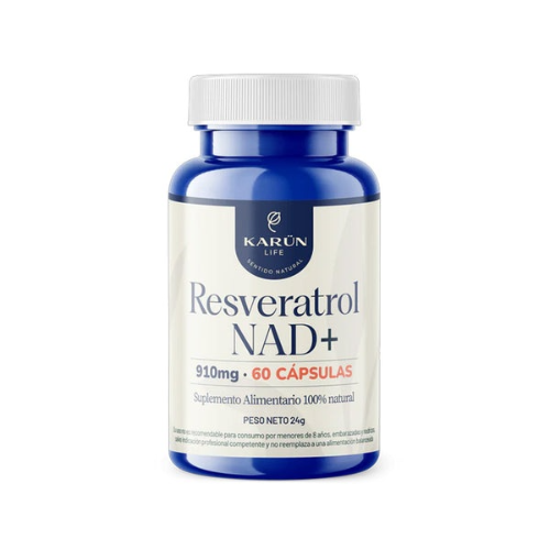 8fade3a7-337f-432a-8aaf-429771a1f1df.png Resveratrol NAD+ 910mg - 60 caps / Karun Life - Imagen 1