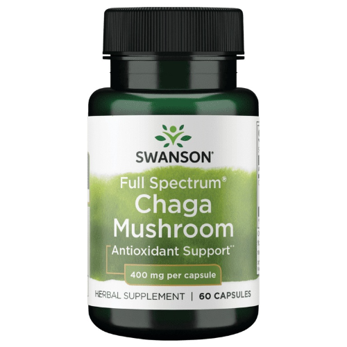 ee020462-8e03-4ab9-8e0d-6759ccb22e1a.png Chaga Mushroom Full Spectrum 400mg - 60 caps / Swanson - Imagen 1