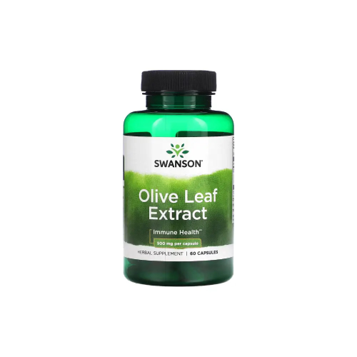 7653c15d-caeb-4480-9027-b20a62ab9585.png Olive Leaf Extract Hoja de Olivo 500mg - 60 caps / Swanson - Imagen 1