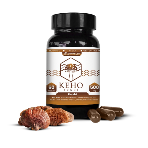7d5bd69d-a937-45de-9d74-12c33e6a65cf.png Reishi Concentrado 50:1 500mg - 60 capsulas / Keho Fungi - Imagen 1