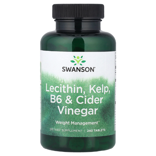c274322e-f3de-4f4d-8192-c7912cff8071.png Lecithin Kelp B6 y Vinagre de Manzana - 240 tabs / Swanson - Imagen 1