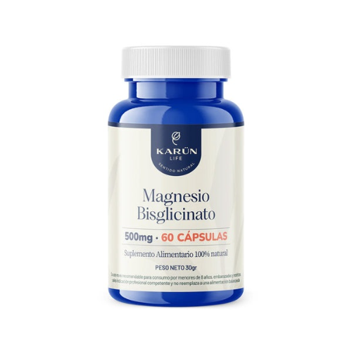 fa072c4f-fab0-4f35-8a85-dff47eaa04b7.png Bisglicinato de Magnesio 500mg - 60 caps / Karun Life - Imagen 1