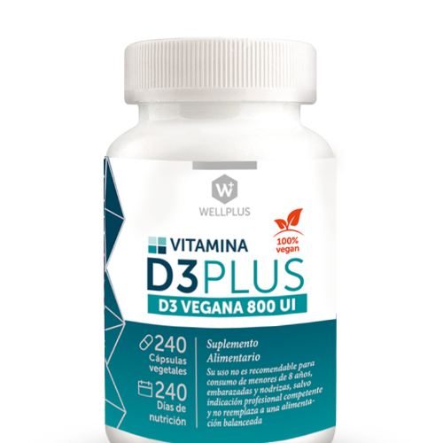 4e3571d4-15ff-4c9a-bd9f-de4fc8bf80b7.png Vitamina D3 800ui Vegana - 240 caps / Wellplus - Imagen 1