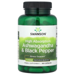 Ashwagandha & Black Pepper 4:1 - 120 caps / Swanson