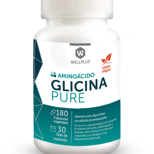 6279ff44-acb7-498f-a2b7-e4a9e55d1434.png Glicina Pure - 180 caps / WellPlus - Imagen 1