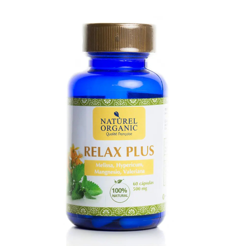 2e7fdaa5-2c23-46a5-929b-5bd959af48c2.png Relax Plus 500mg - 60 caps / Naturel Organic - Imagen 1