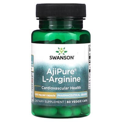 5aa10937-2bd2-473a-a91d-35f113f4aca0-3.jpg AjiPure L-Arginina 500mg - 60 veg caps / Swanson - Imagen 1