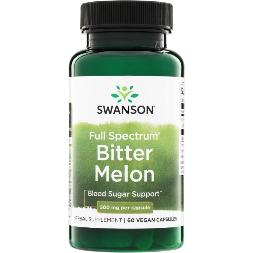 b39b7103-55ab-464b-a707-dd438714d16f.png Bitter Melon Full Spectrum Melon Amargo 500mg - 60caps / Swanson - Imagen 1