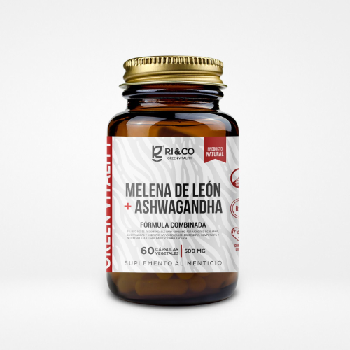 743da963-1a6d-4925-863e-a0702cd49b0e.png Melena de Leon + Ashwagandha 500mg - 60 caps / Ri & Co - Imagen 1